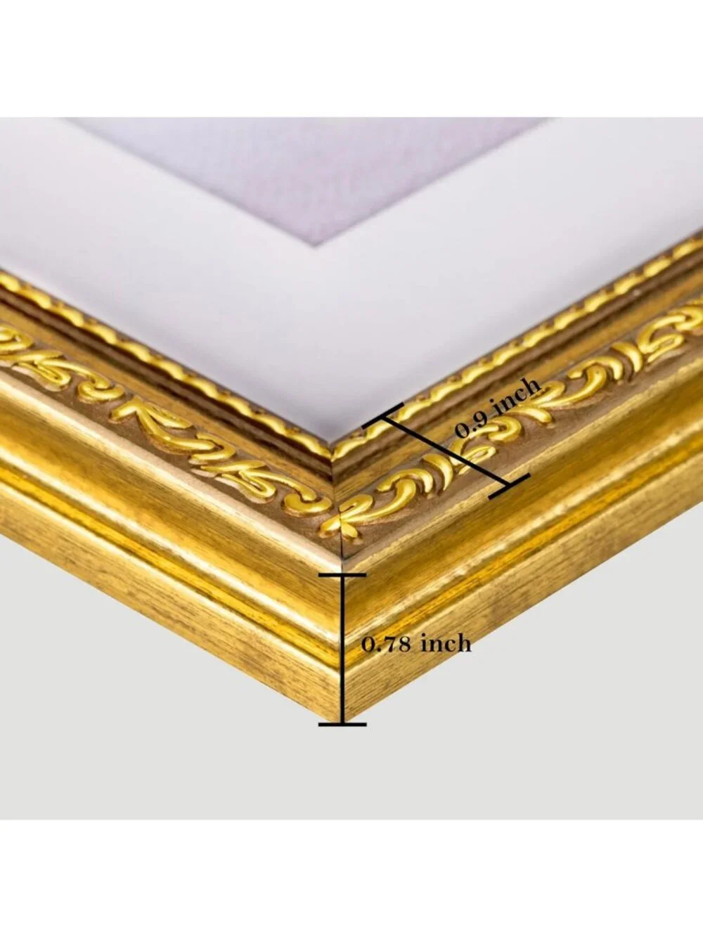 Vintage Gold Picture Frame Set - 5x7 & 4x6 Display, Glass Cover, Wall/Table